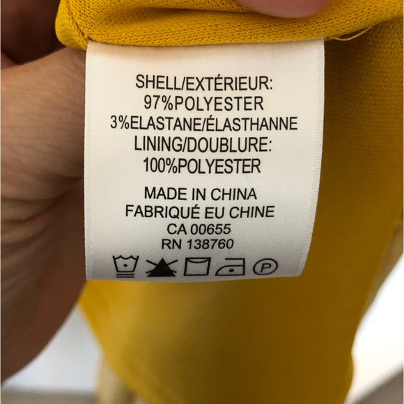 NWOT. Dress, yellow with white polka dot design summer dress. - Picture 4 of 5